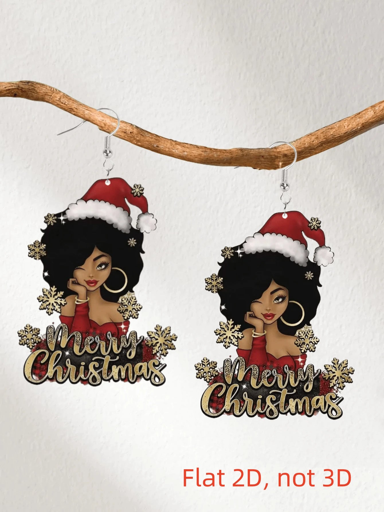 Elegant & Sexy Pendant Earrings – Acrylic Print Design ✨