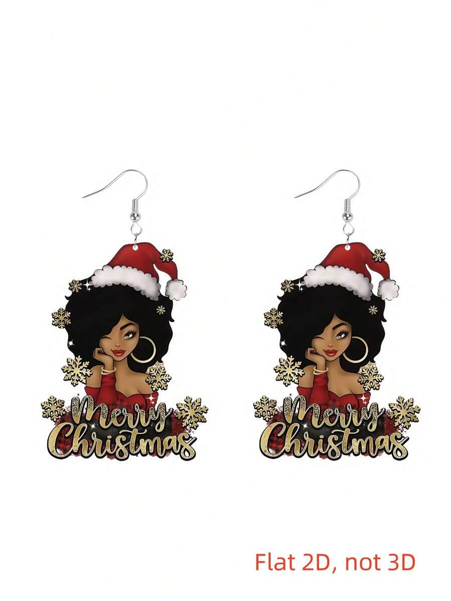 Elegant & Sexy Pendant Earrings – Acrylic Print Design ✨