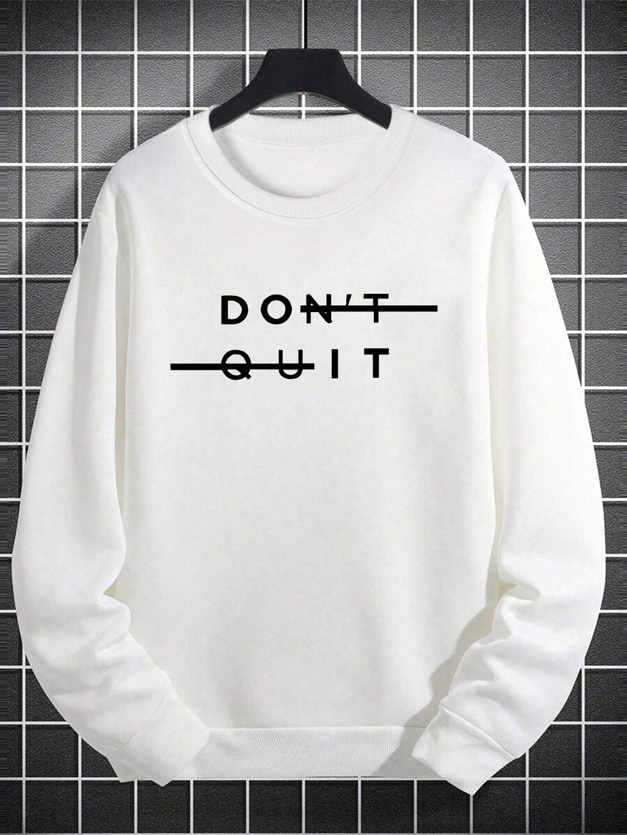 Men's Casual Versatile Printed Element Crew Neck Sweatshirt