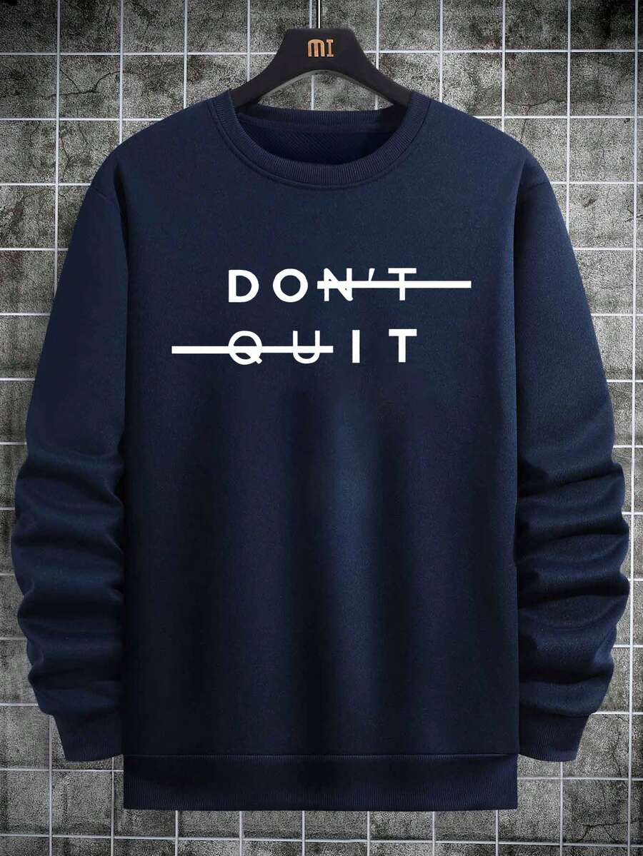 Men's Casual Versatile Printed Element Crew Neck Sweatshirt