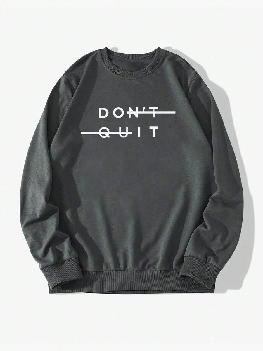 Men's Casual Versatile Printed Element Crew Neck Sweatshirt