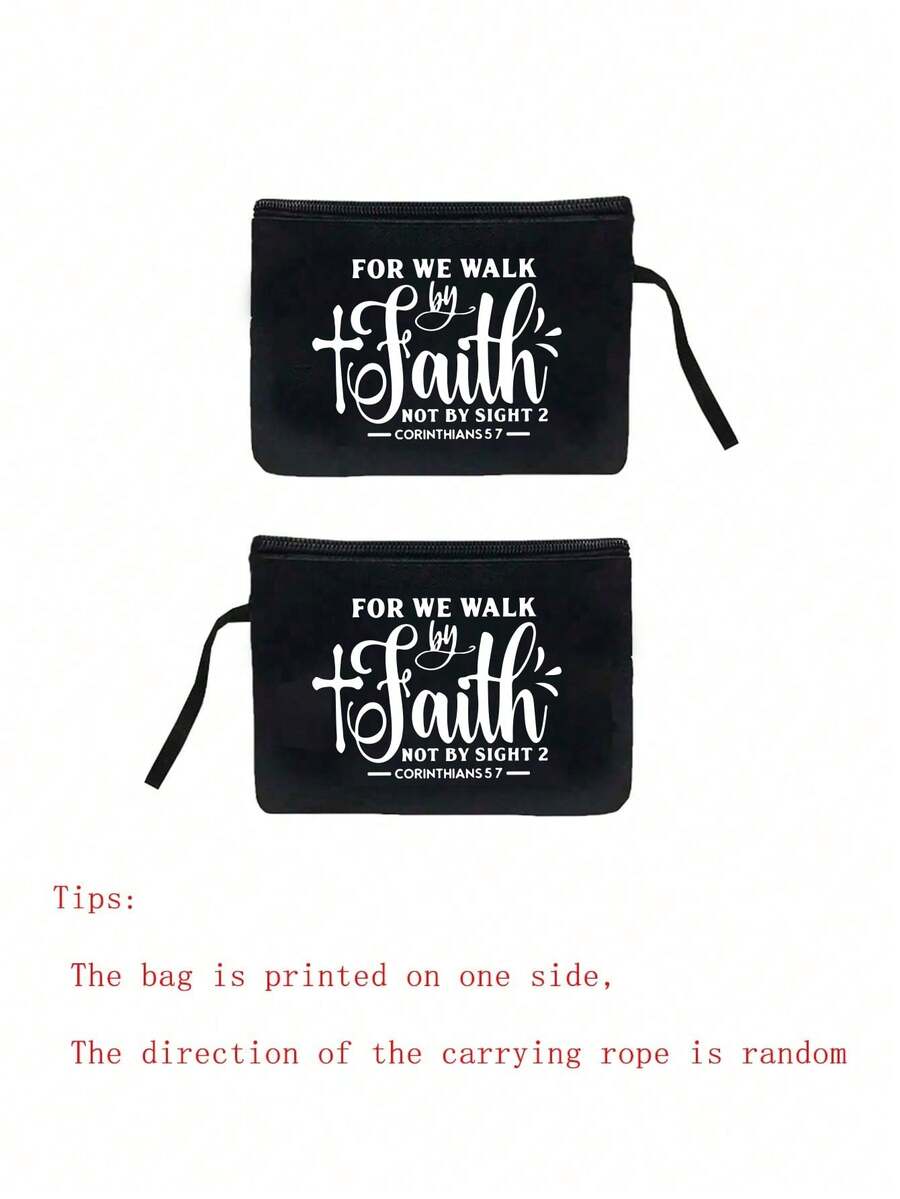 Tote Bag Set with Motivational Golden Letter Print