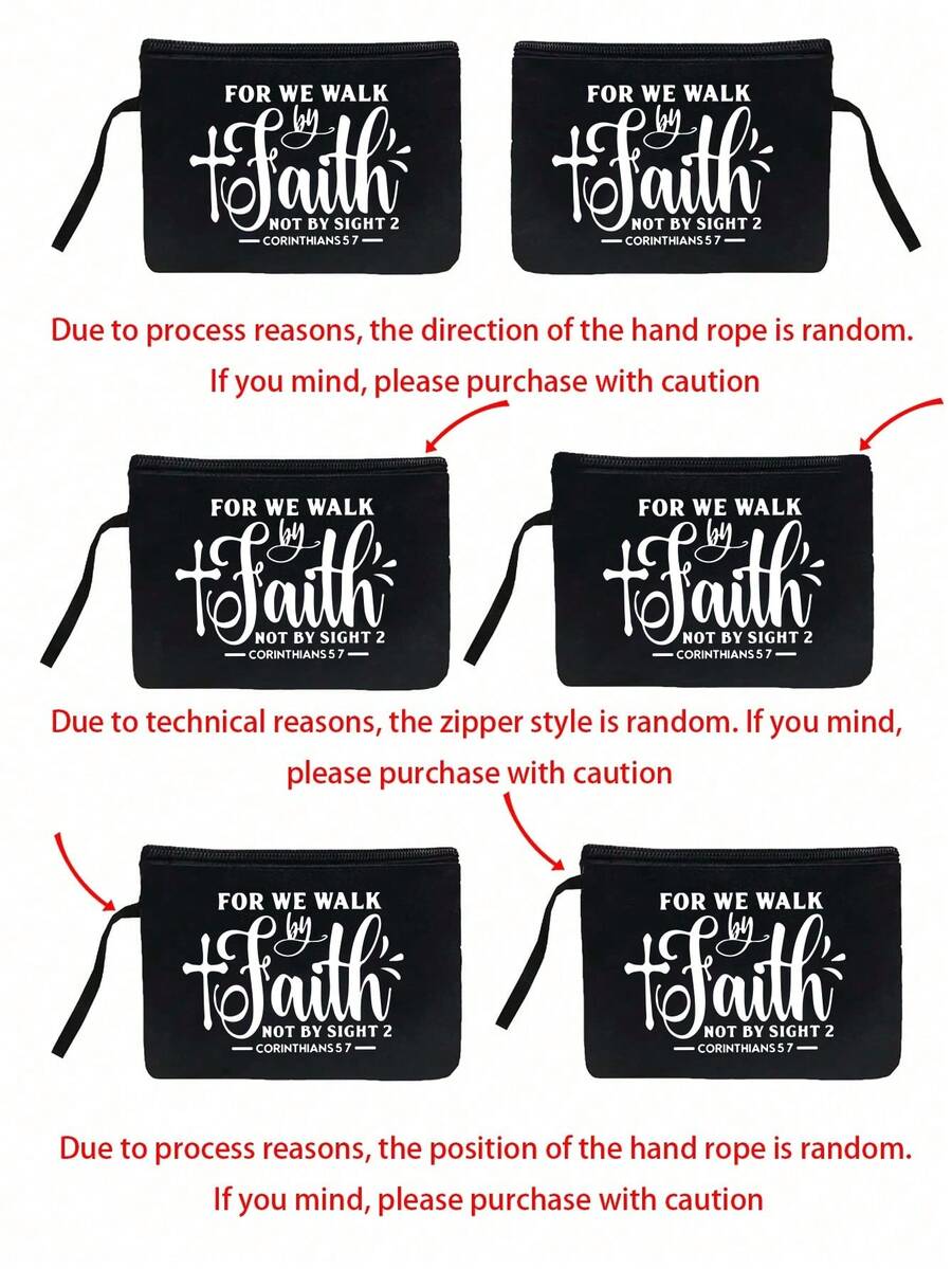 Tote Bag Set with Motivational Golden Letter Print