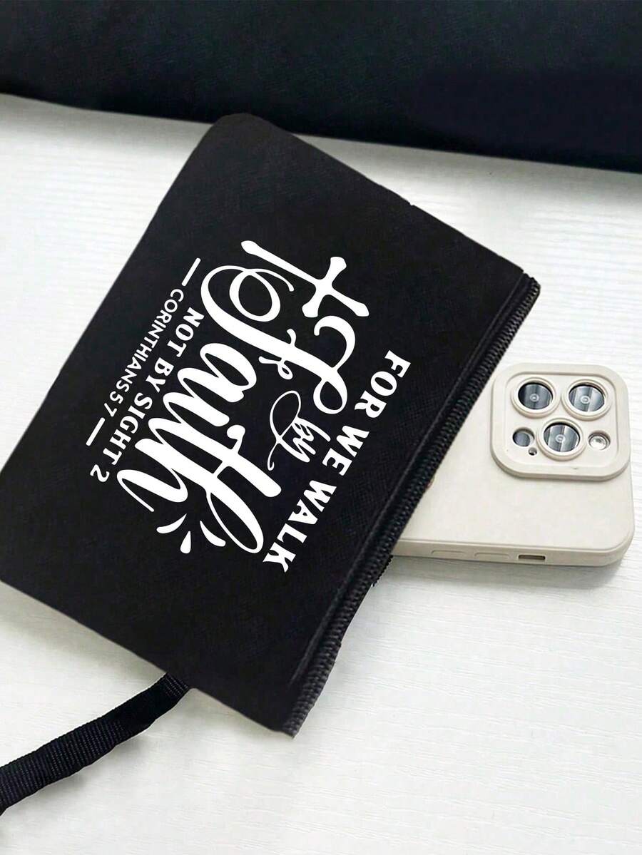 Tote Bag Set with Motivational Golden Letter Print