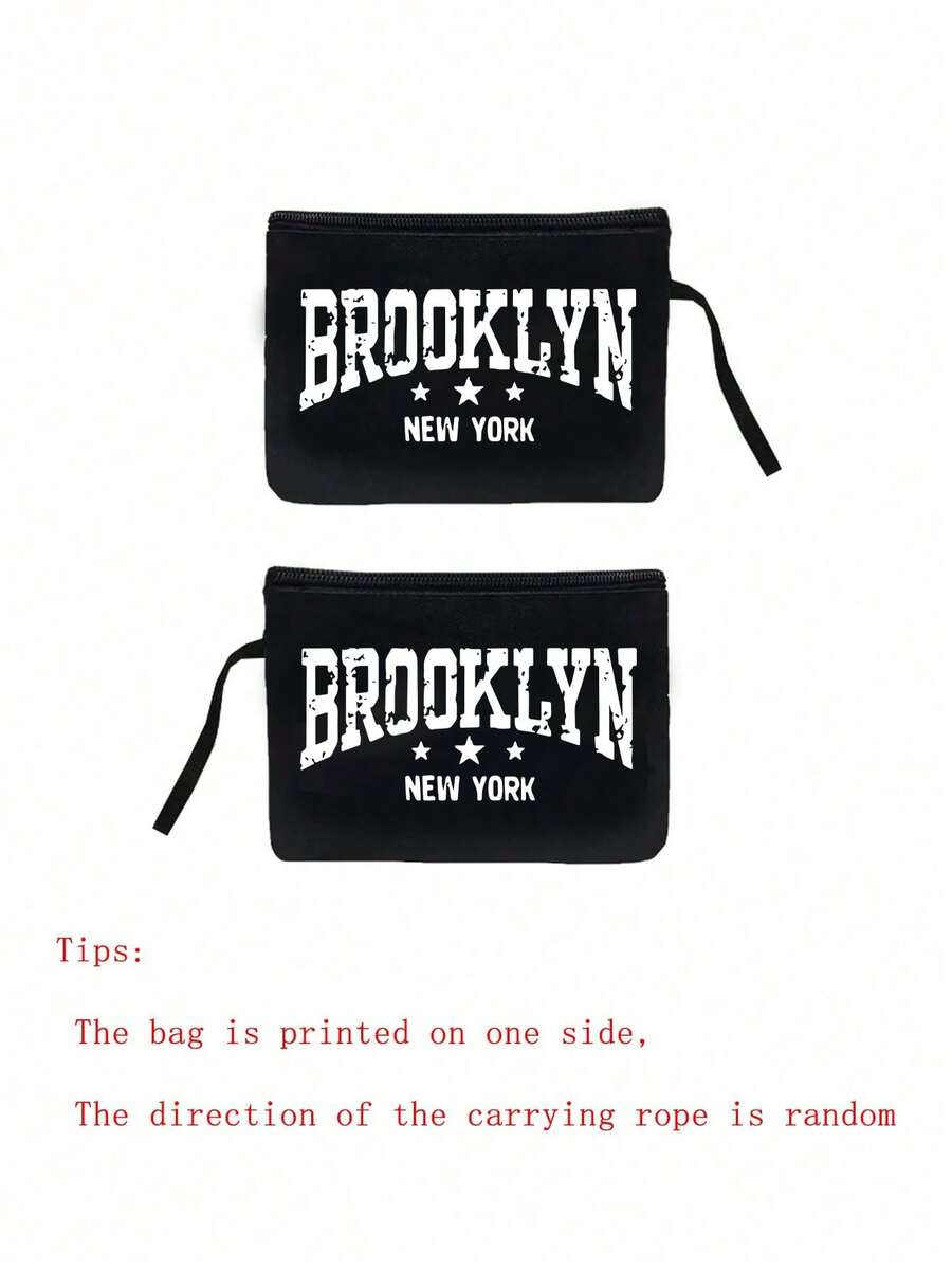 Queen Cartoon Character Printed Tote Bag Set – “Blessing” Letter Design