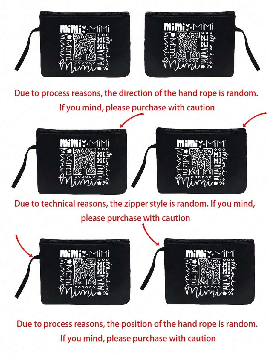 Tote Bag Set with Motivational Golden Letter Print