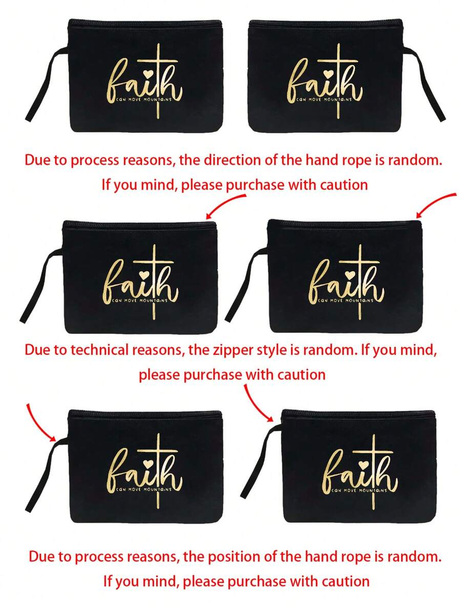 Tote Bag Set with Motivational Golden Letter Print