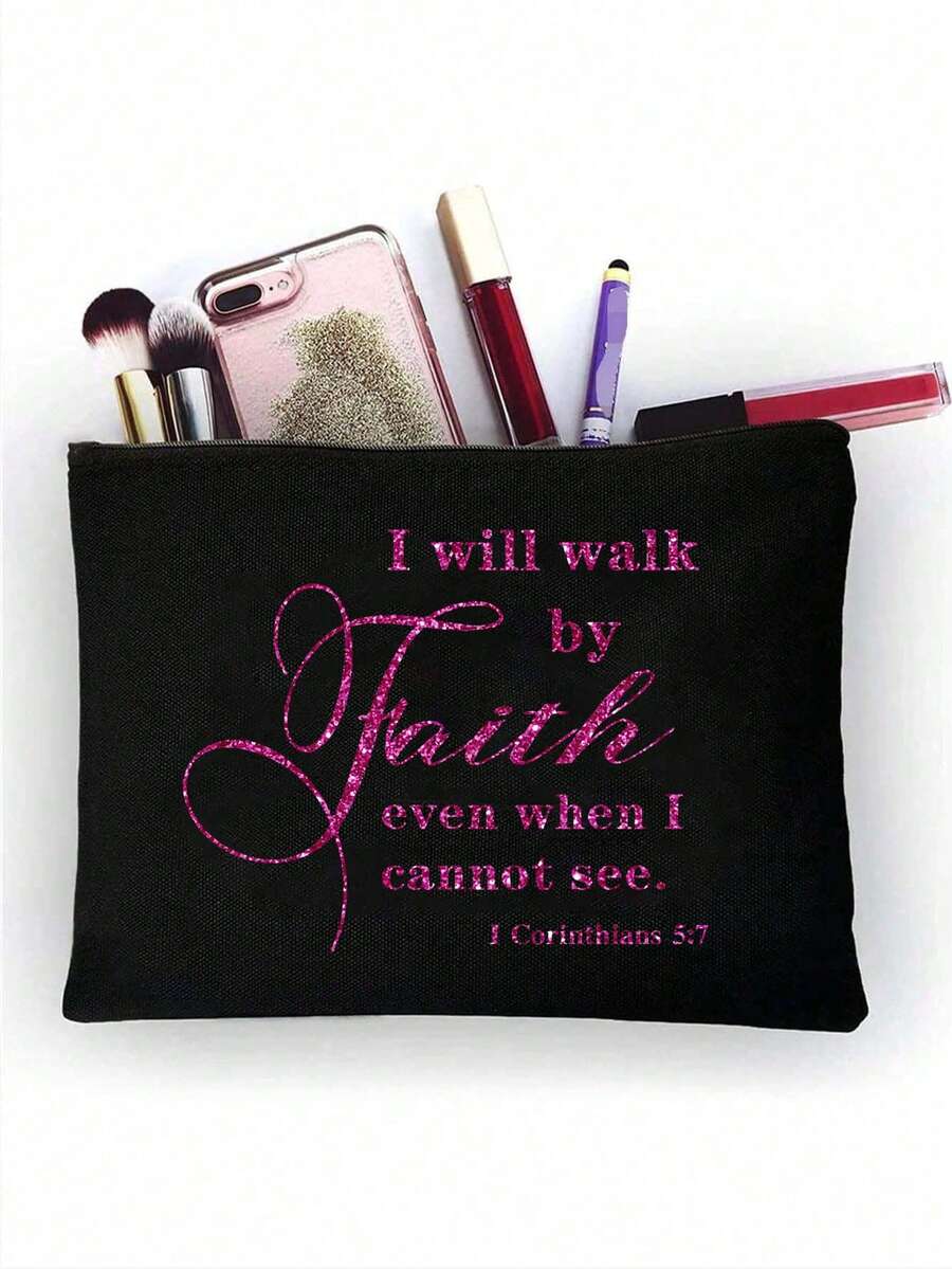 Tote Bag Set with Motivational Golden Letter Print