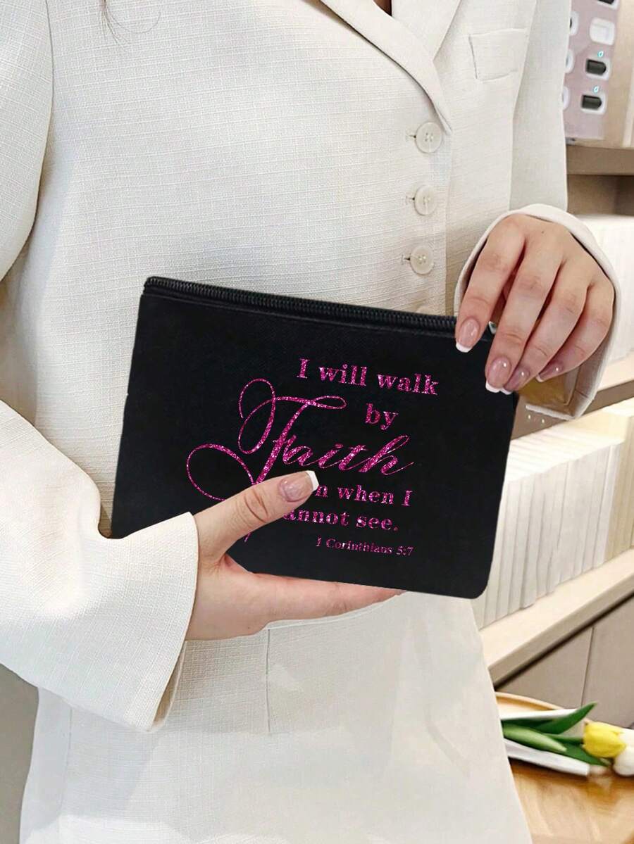 Tote Bag Set with Motivational Golden Letter Print