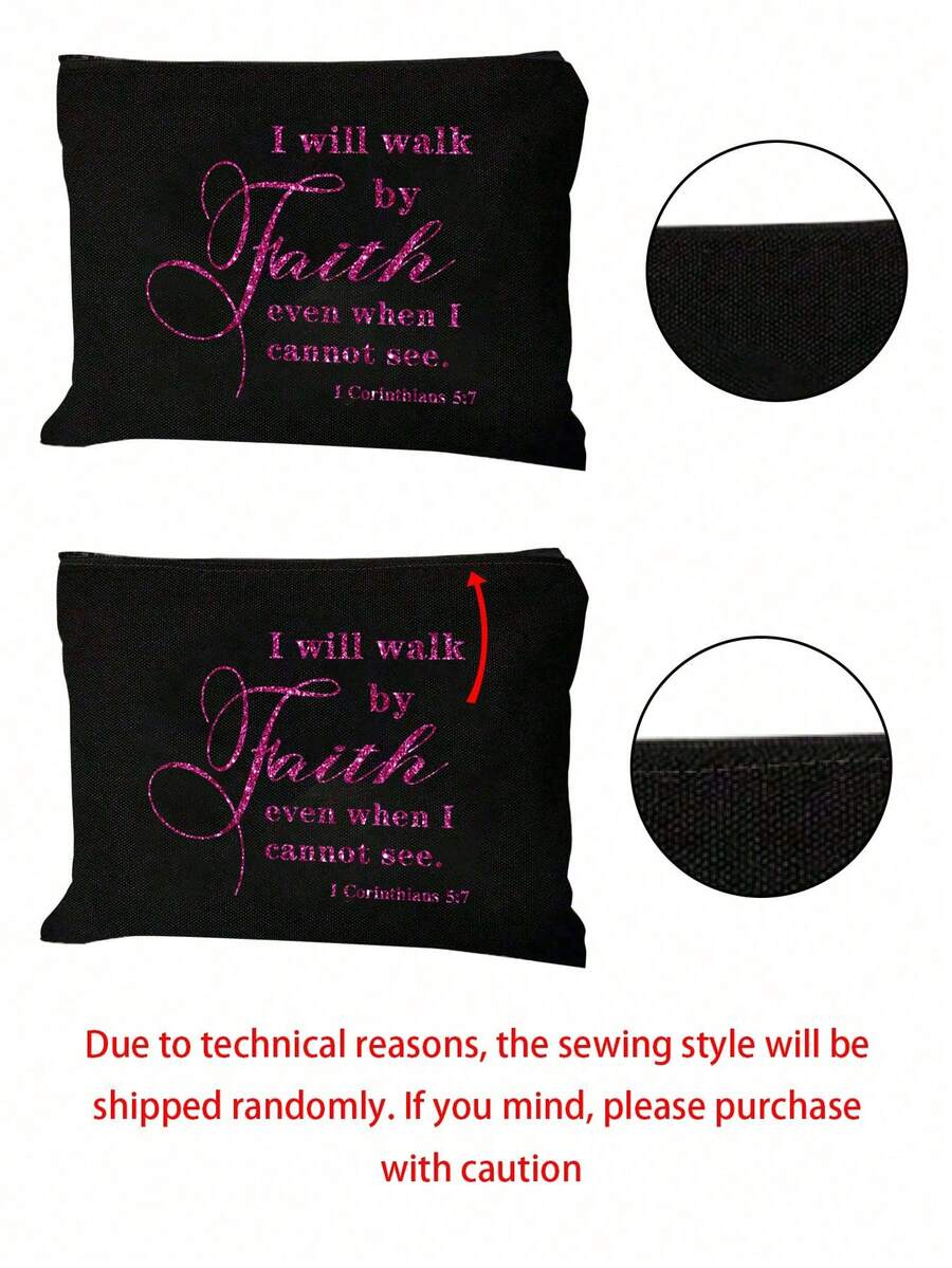 Tote Bag Set with Motivational Golden Letter Print