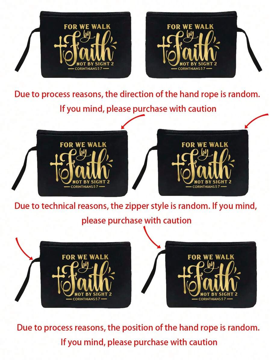 Tote Bag Set with Motivational Golden Letter Print