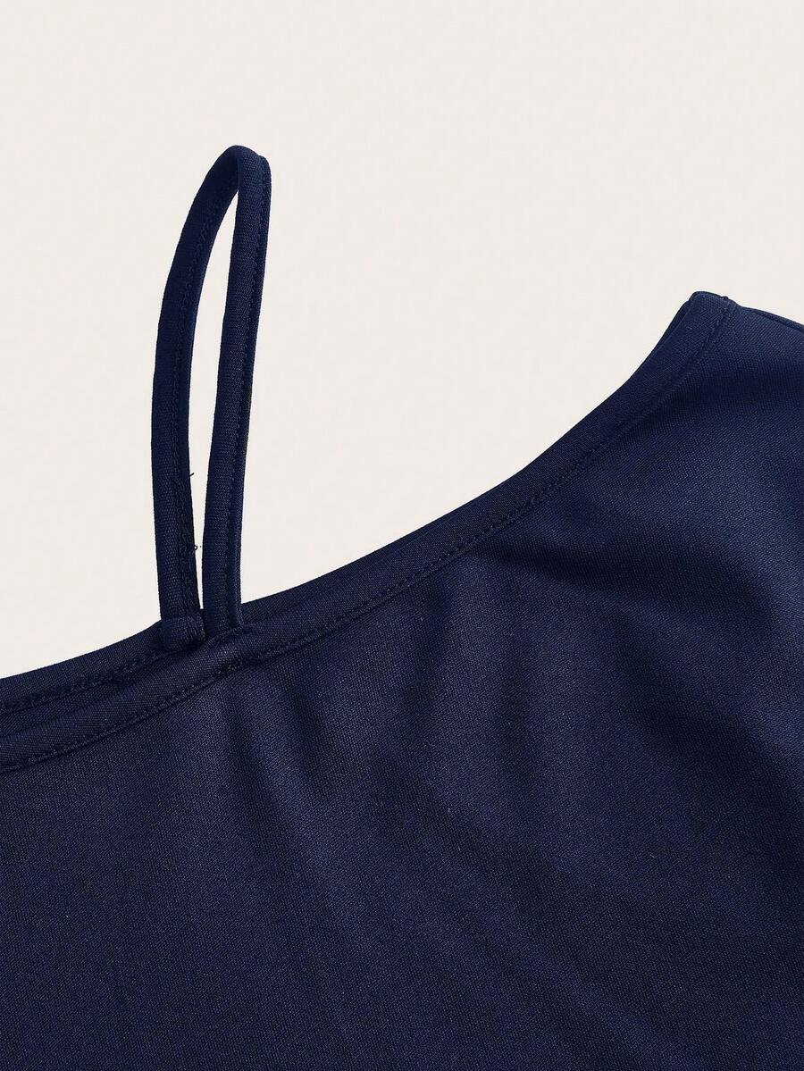 EMERY ROSE Plus Size Women's Casual Minimalist “God” Slogan Print Cami Tank Top