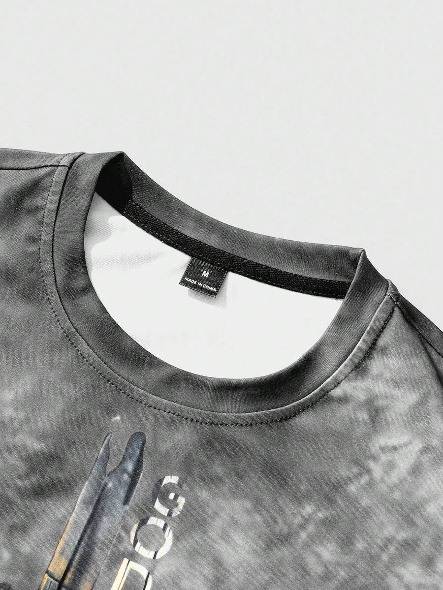 Manfinity LEGND Men Cross & Slogan Graphic Print Long Sleeve T-Shirt