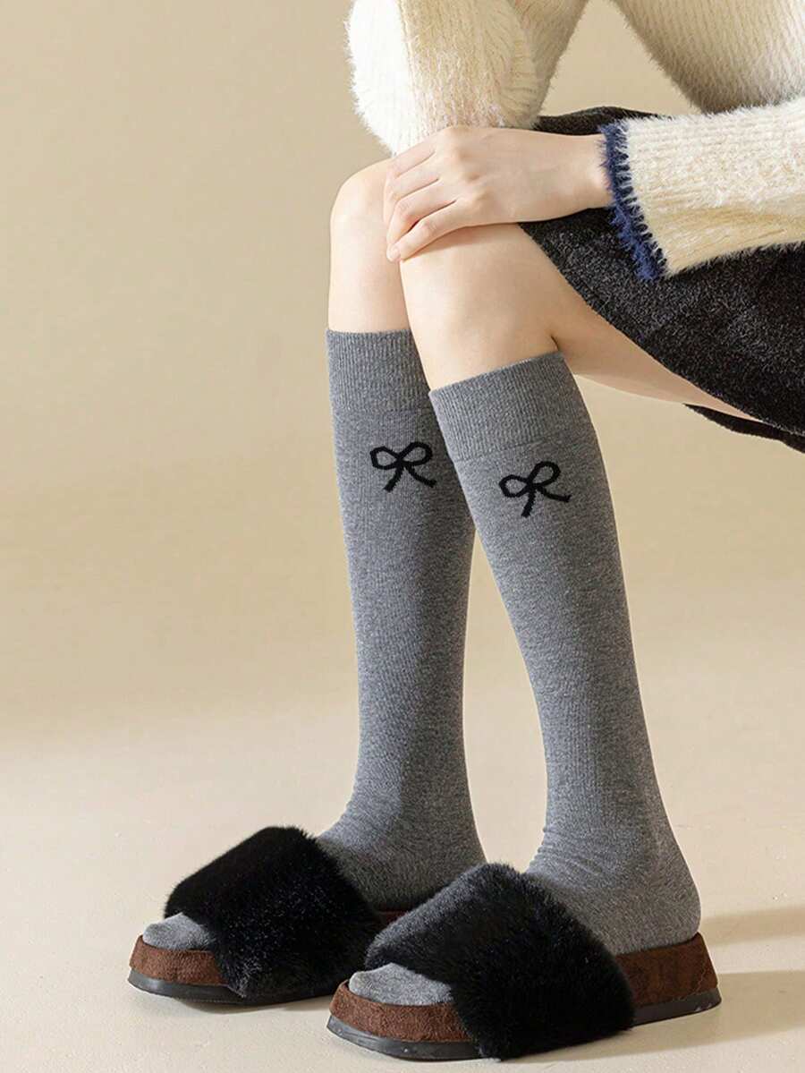 6 Pairs Women’s Plain Color Thigh-High Socks – Minimalist Japanese School Style