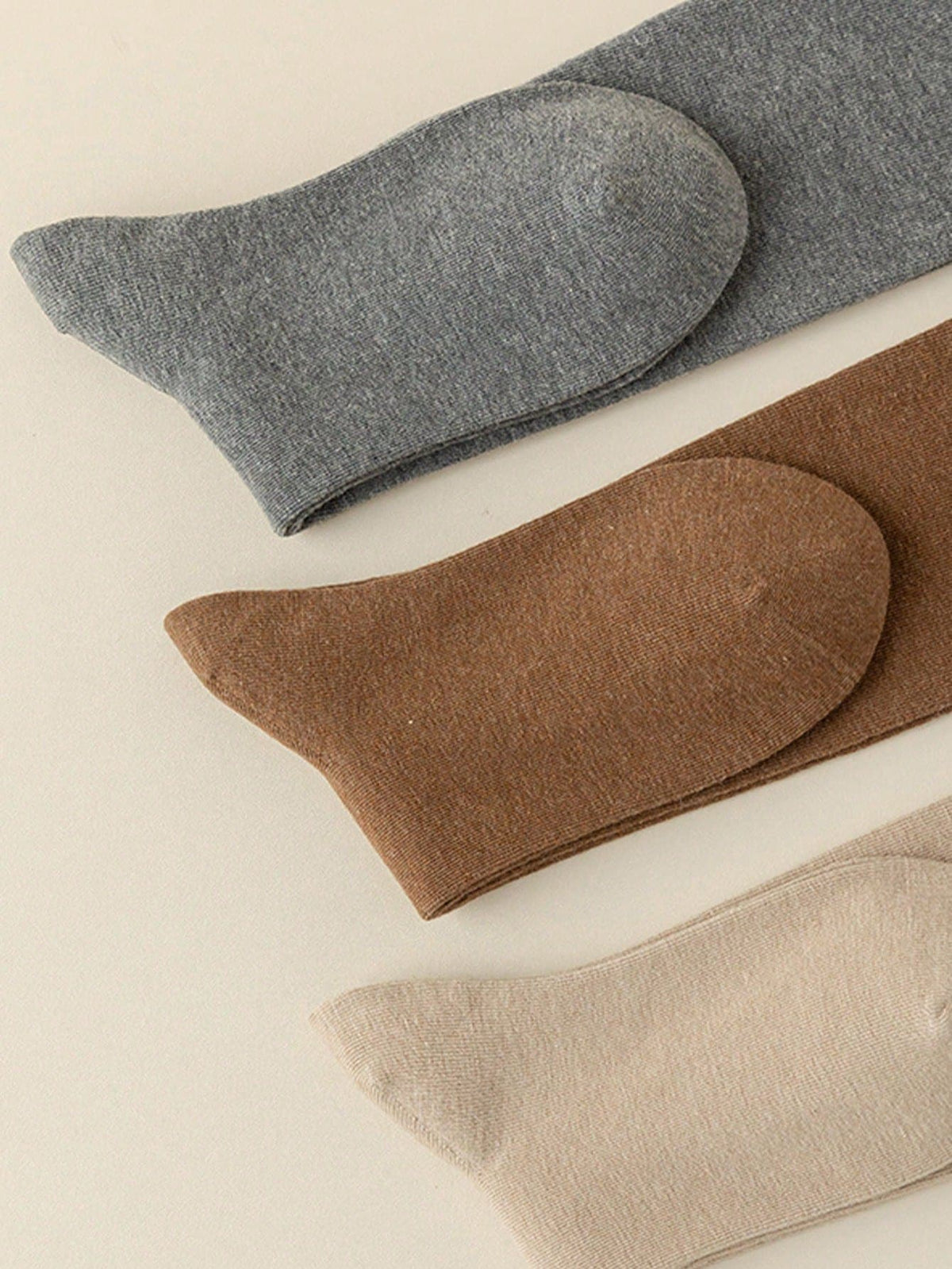 6 Pairs Women’s Plain Color Thigh-High Socks – Minimalist Japanese School Style