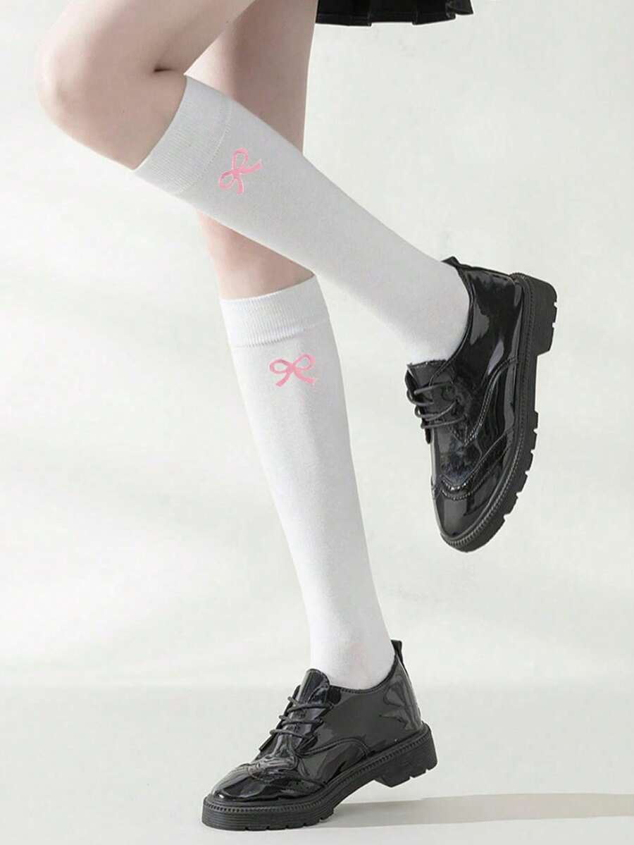 6 Pairs Women’s Plain Color Thigh-High Socks – Minimalist Japanese School Style