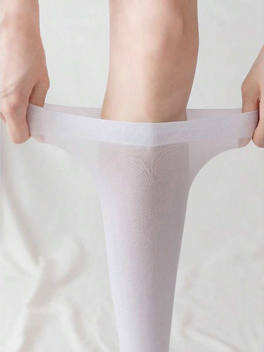 6 Pairs Women’s Plain Color Thigh-High Socks – Minimalist Japanese School Style