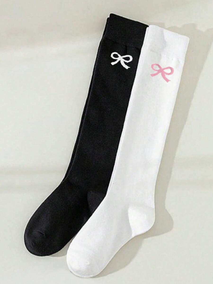 6 Pairs Women’s Plain Color Thigh-High Socks – Minimalist Japanese School Style