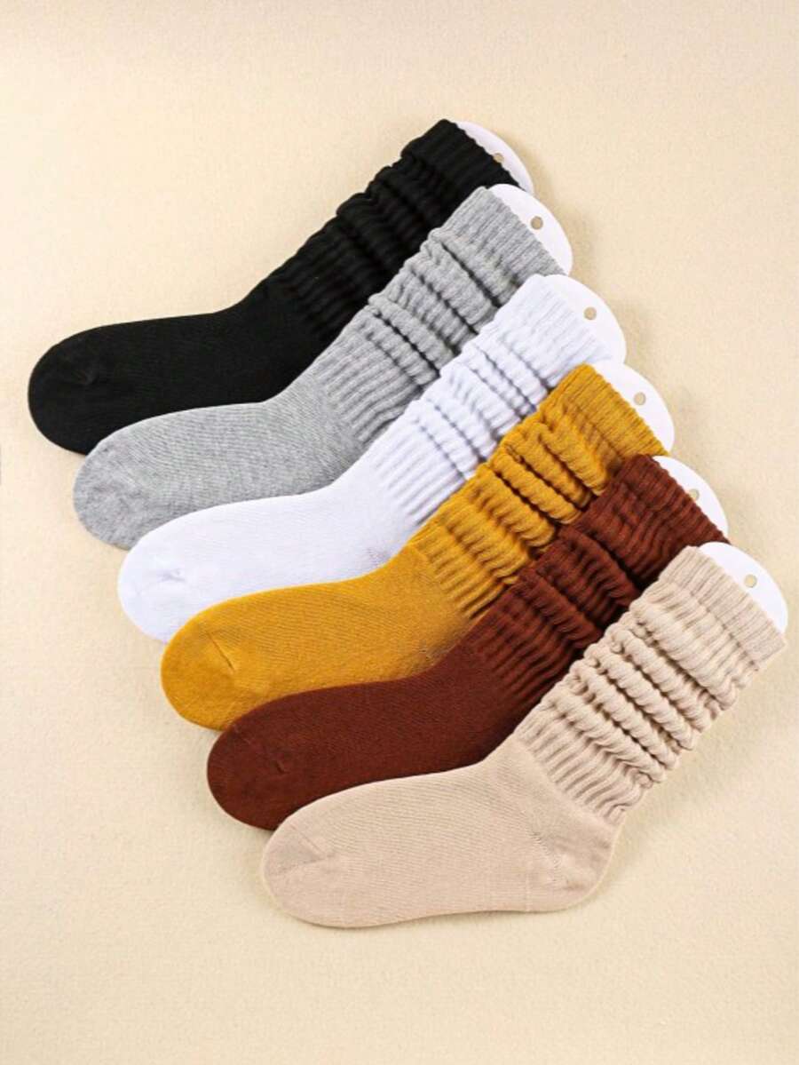 Women’s Slouch Knit Socks – Fall & Winter Crew Socks (1/3/6 Pairs)