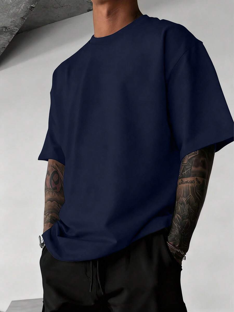Men's Casual Versatile Faith Graphic Round Neck Short Sleeve T-Shirt, Summer