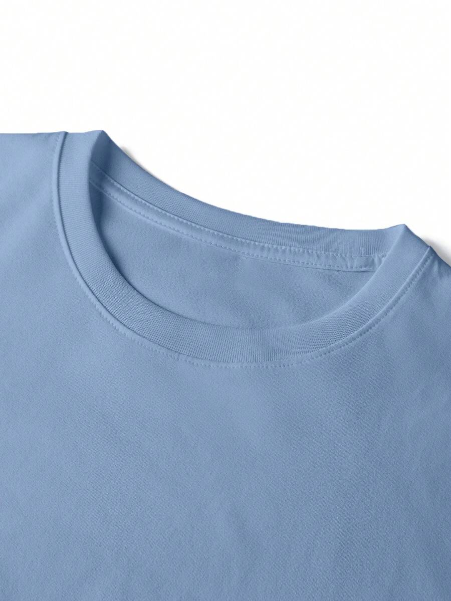 Men's Casual Versatile Faith Graphic Round Neck Short Sleeve T-Shirt, Summer