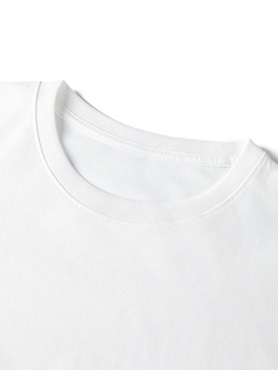 Men's Casual Versatile Faith Graphic Round Neck Short Sleeve T-Shirt, Summer