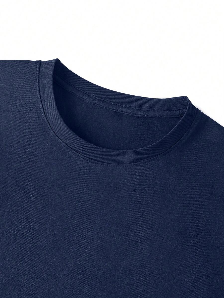 Men's Casual Versatile Faith Graphic Round Neck Short Sleeve T-Shirt, Summer