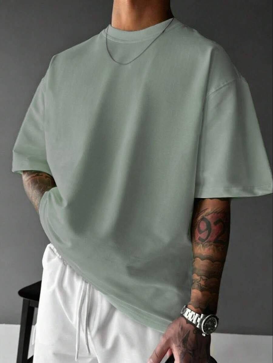 Men's Casual Versatile Faith Graphic Round Neck Short Sleeve T-Shirt, Summer