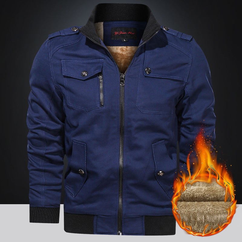 Stay Stylish & Warm: Korean-Inspired Fleece-Lined Flight Jacket