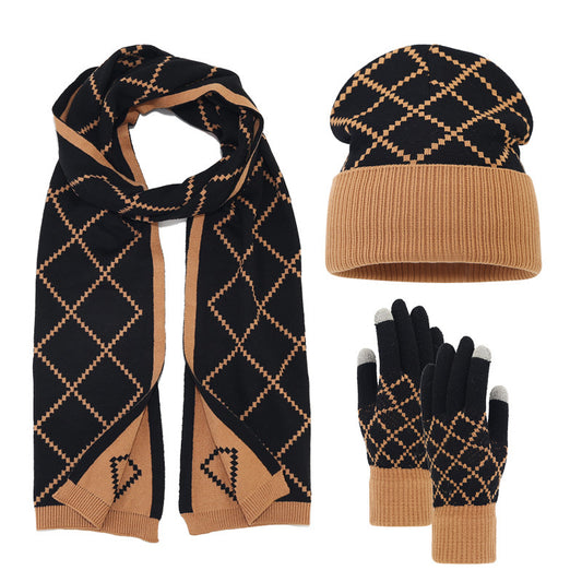 tStay Warm in Style – 3-Piece Winter Knit Set for Adults