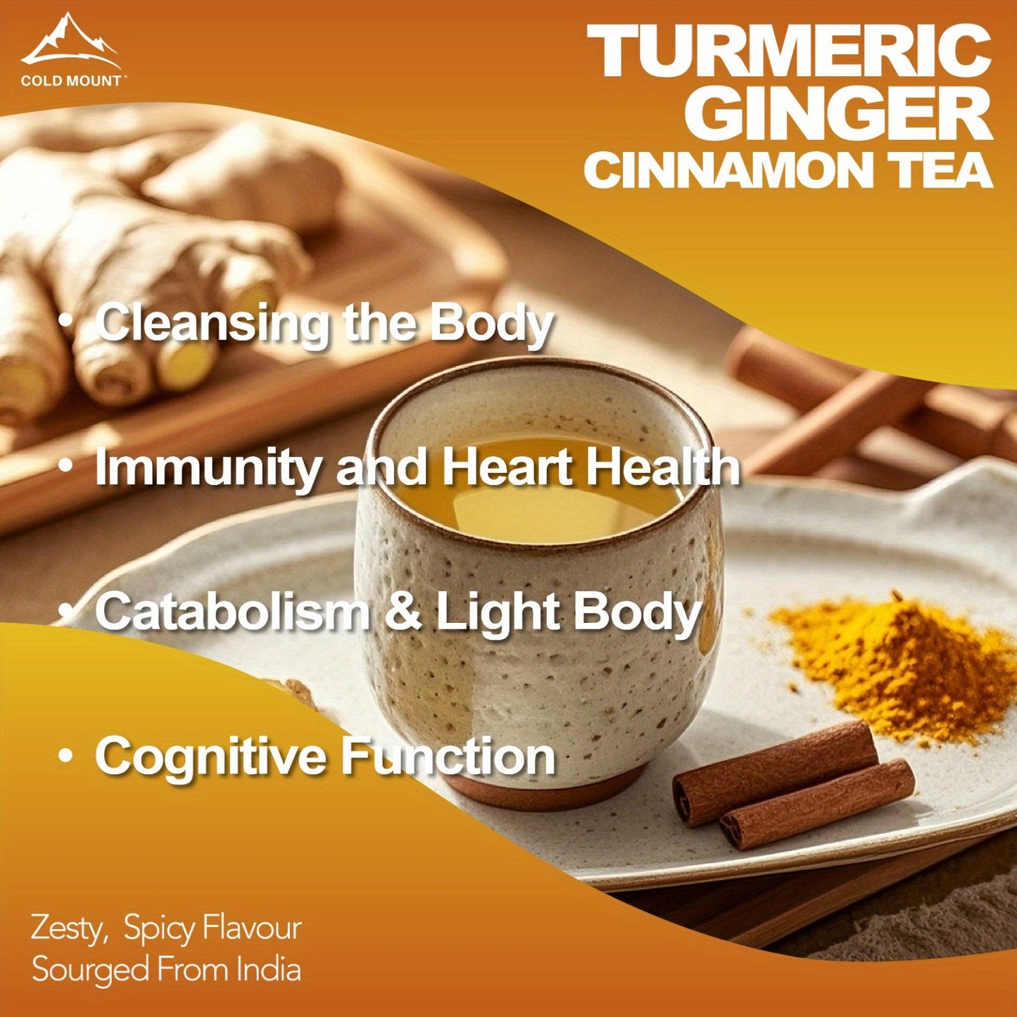 Delicious Turmeric Ginger Cinnamon Tea – 50 Bags