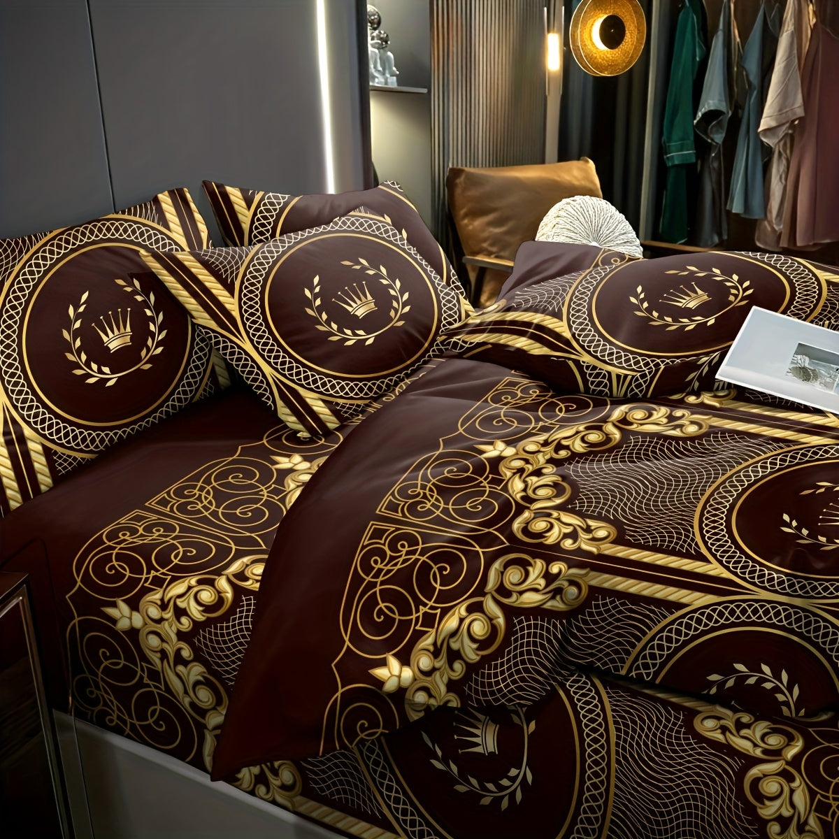 3-Piece Nordic European Floral Print Bedding Set