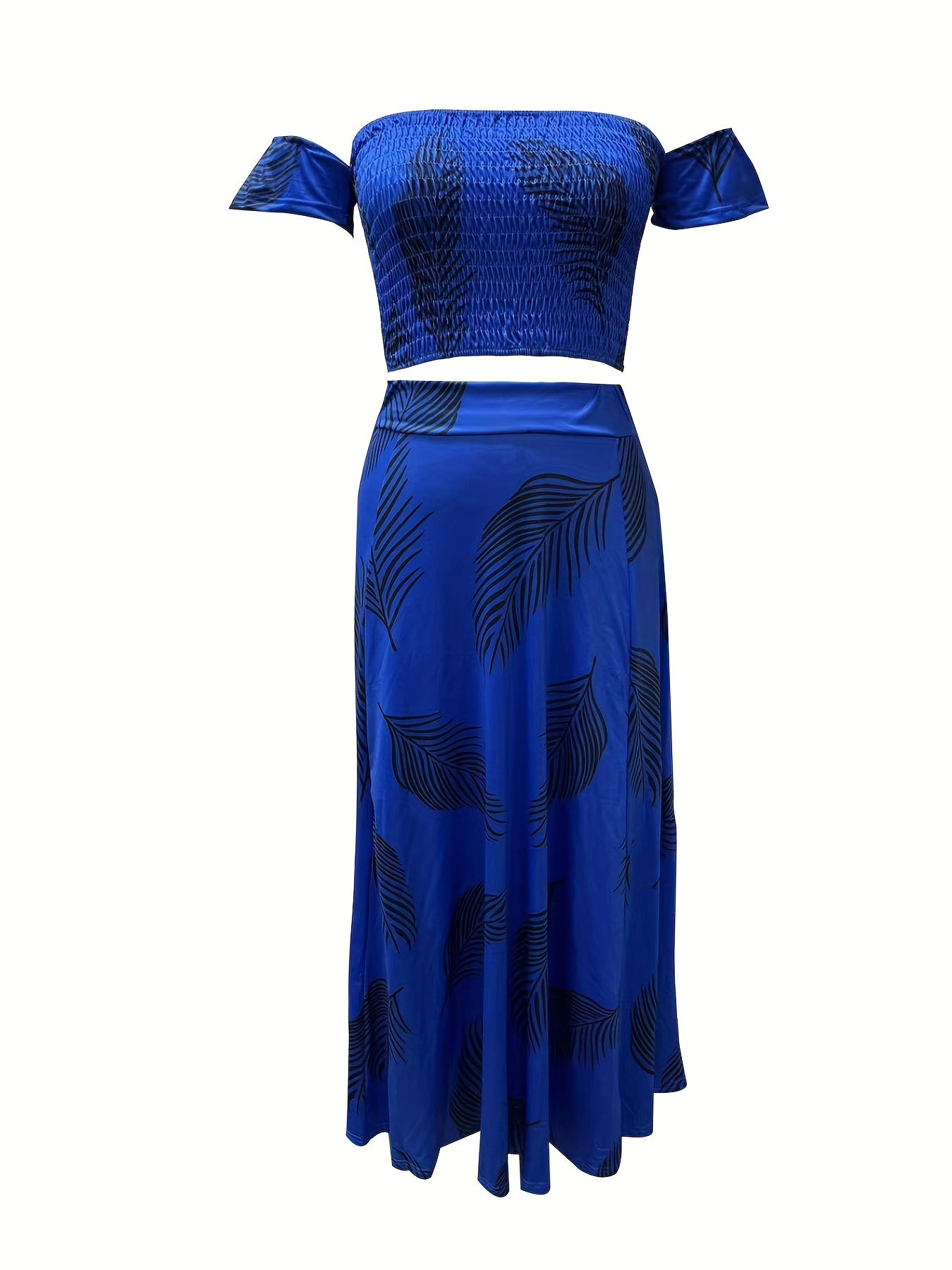 Boho Plants Print Vacation 2-Piece Set