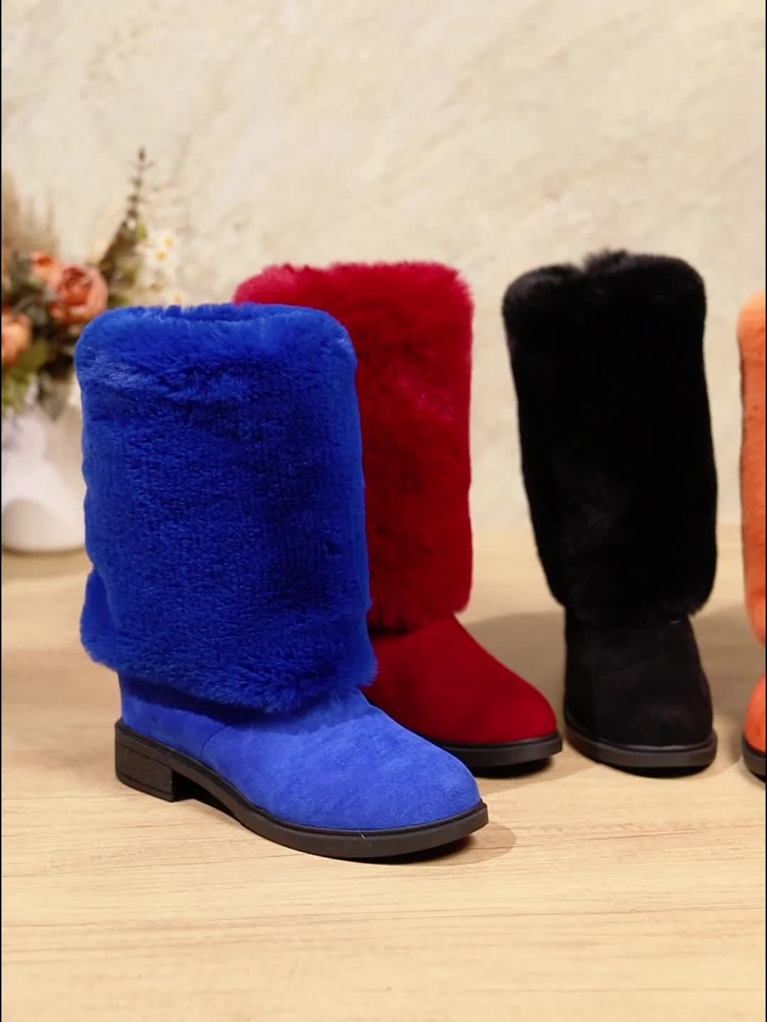 Women’s Plush Winter Boots — Cozy, Slip-Resistant Seasonal Footwear
