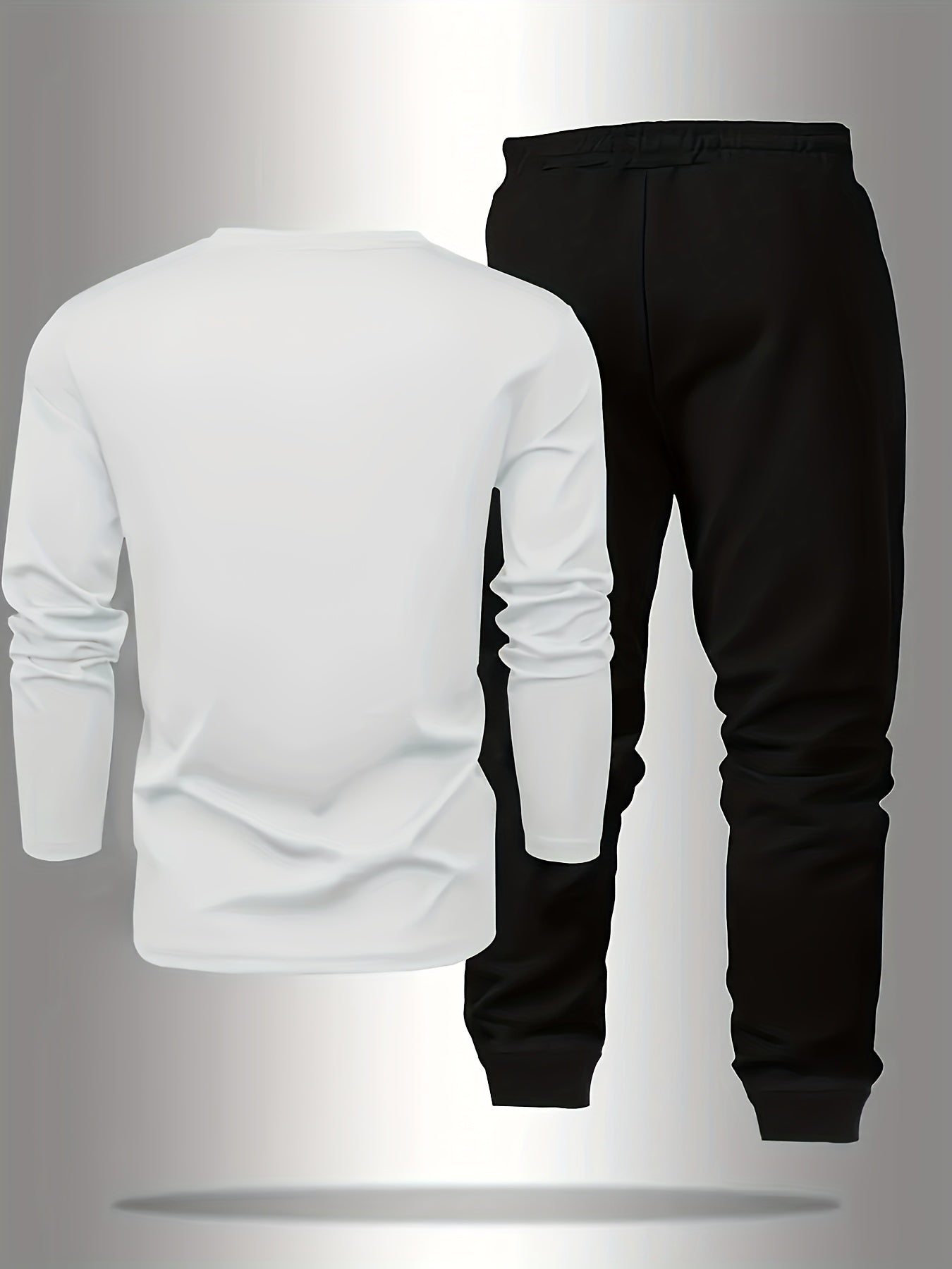 Men's Casual Fashionable Breathable Printed Loungewear Pants Set