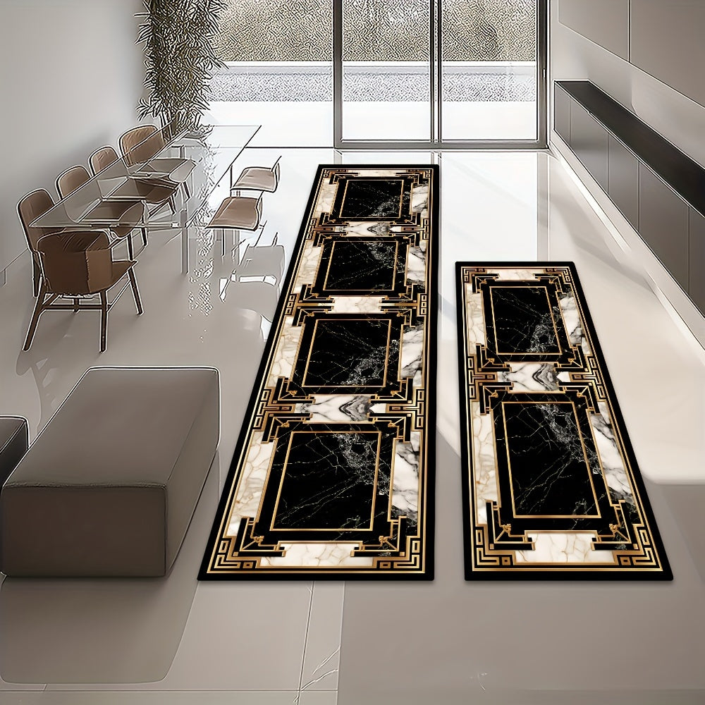 Golden Diamond Velvet Carpet – Non-Shedding | 1 Piece