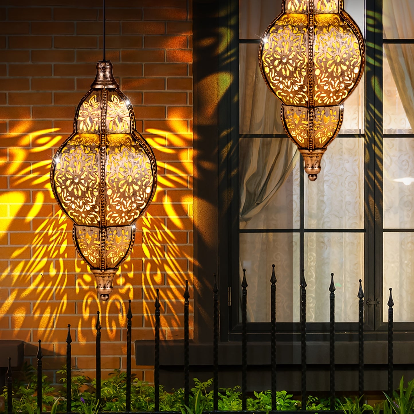 27.17-Inch Outdoor Hanging Lantern Light