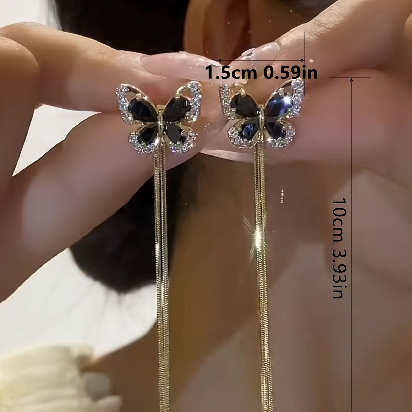 Exquisite Butterfly Tassel Earrings