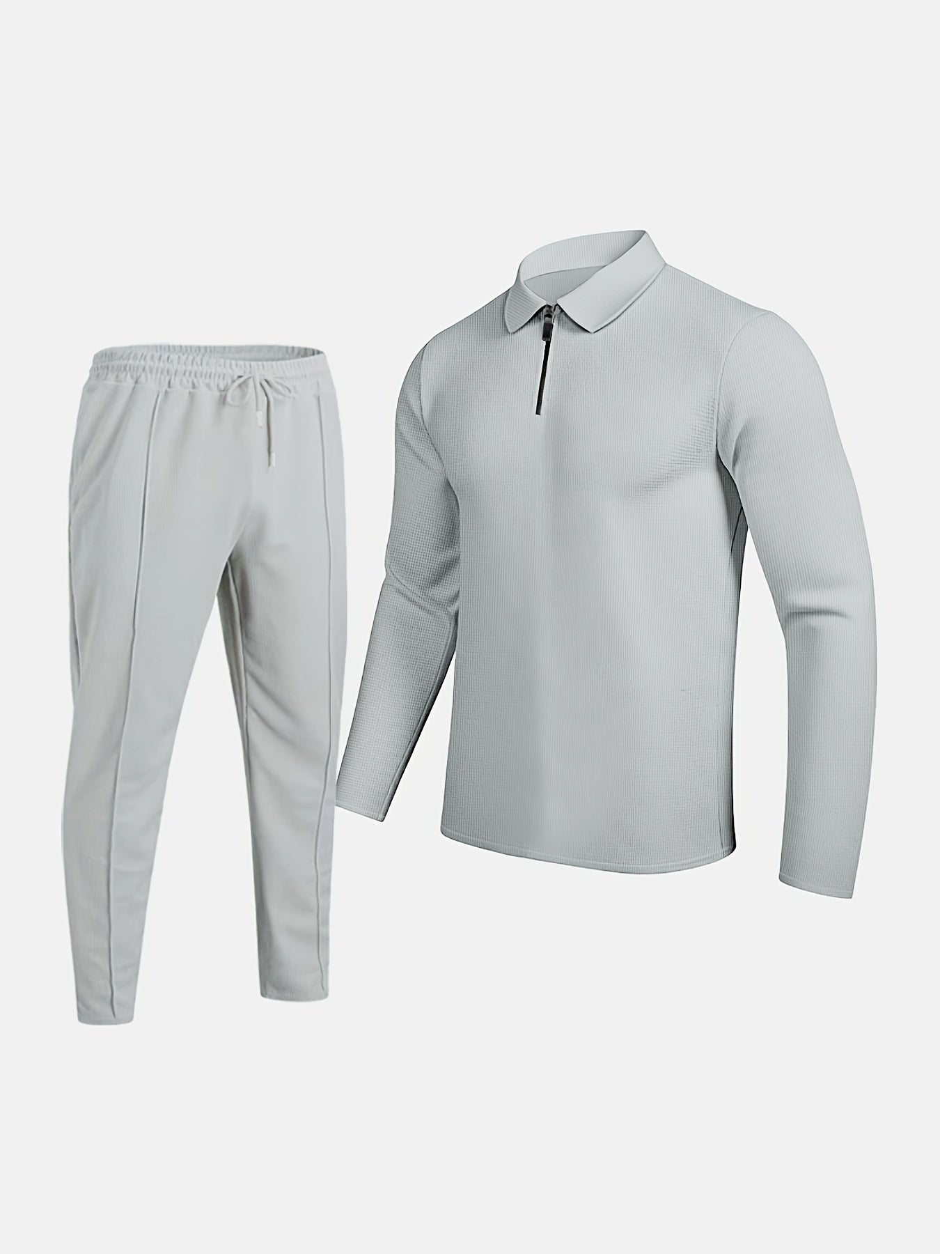 Men's Casual Polyester Sweatsuit Set