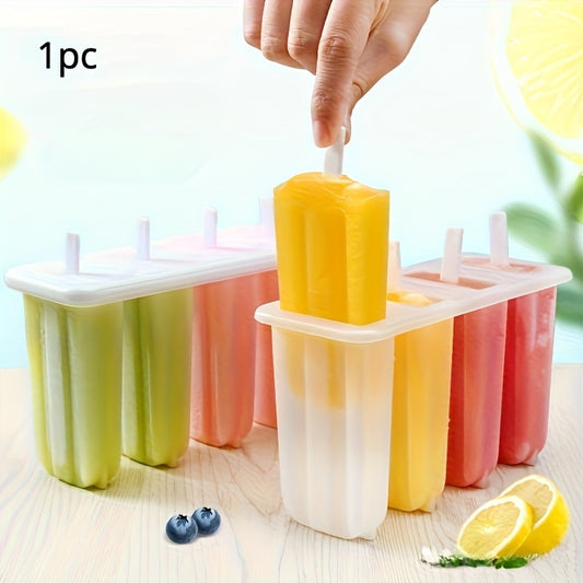 4pcs Ice Cream Mold Set – Reusable DIY Popsicle Maker for Summer Fun