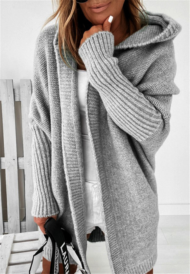 Loose V-neck Button Cardigan Fall Winter Fashion Single Breasted Knitted Sweater Top Women's Clothing
