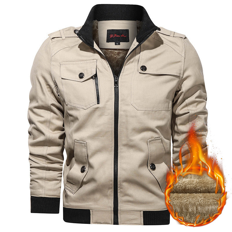 Stay Stylish & Warm: Korean-Inspired Fleece-Lined Flight Jacket