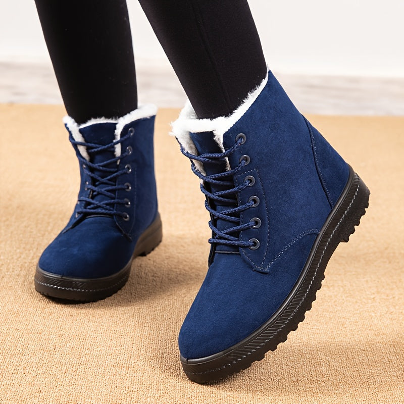Slip-Resistant & Plush Lined Women's Winter Snow Boots – Black B
