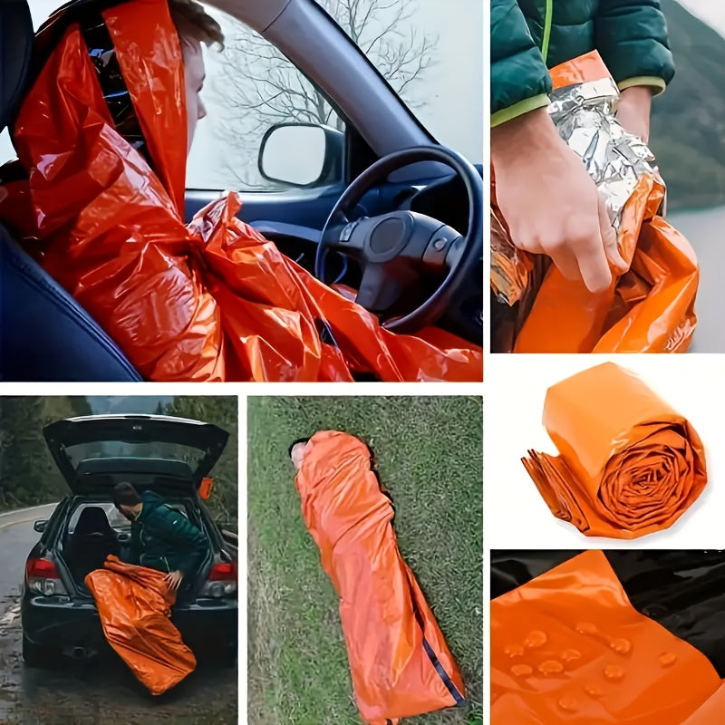 2pcs Emergency Survival Sleeping Bag – Portable Thermal Survival Blanket