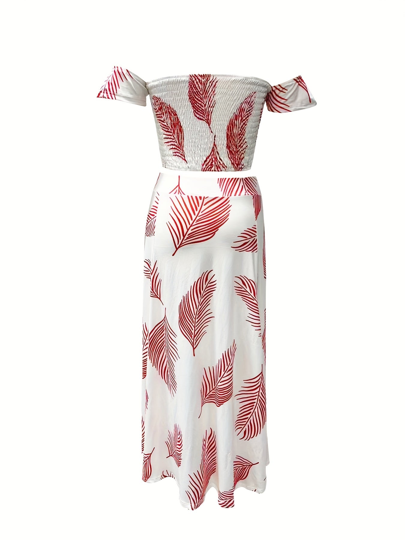 Boho Plants Print Vacation 2-Piece Set