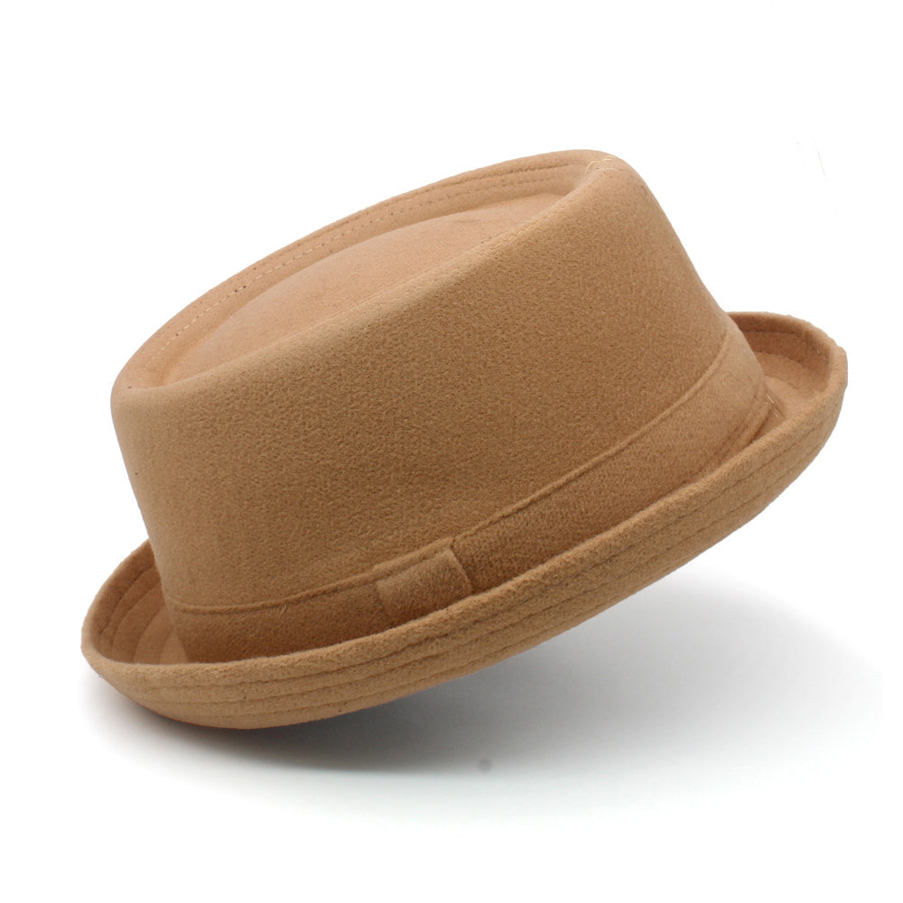 Men's Retro Flat Top Fedora Hat
