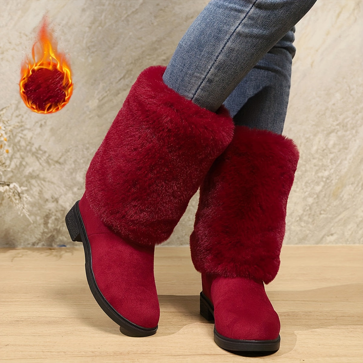 Women’s Plush Winter Boots — Cozy, Slip-Resistant Seasonal Footwear