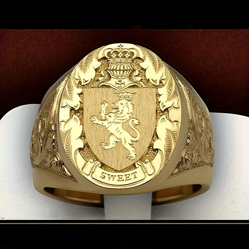 4-Piece Luxury Men’s Fashion Ring Set – Gold-Plated, Elegant & Statement-Making