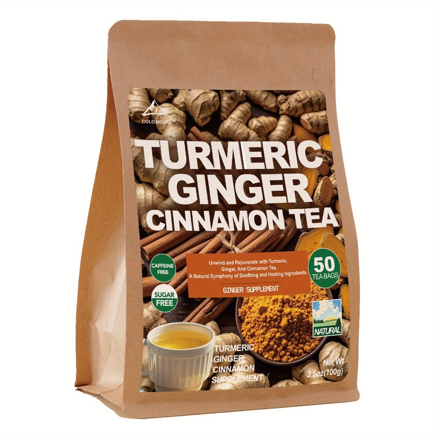 Turmeric Ginger Cinnamon Tea – 50 Bags