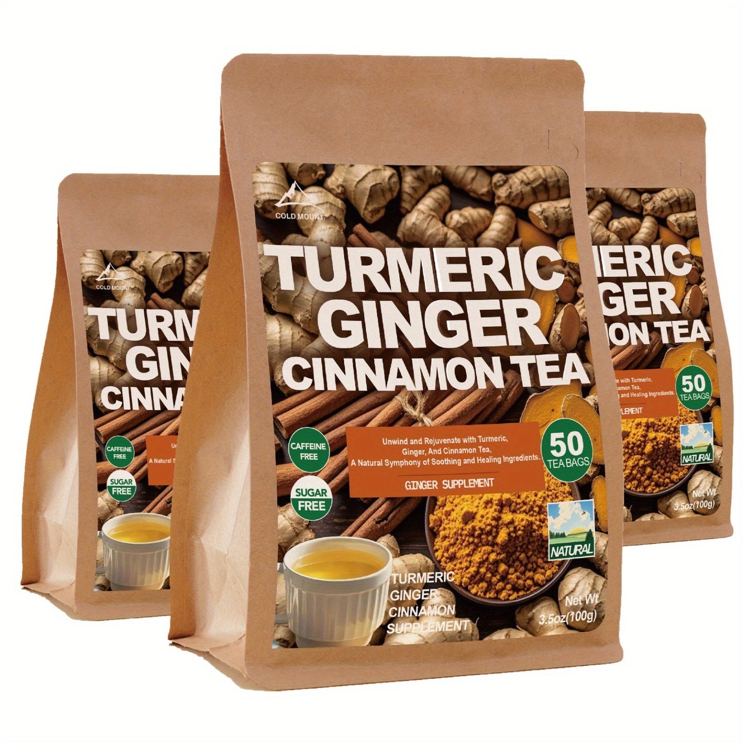 Turmeric Ginger Cinnamon Tea – 50 Bags